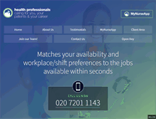 Tablet Screenshot of healthprofessionals.co.uk